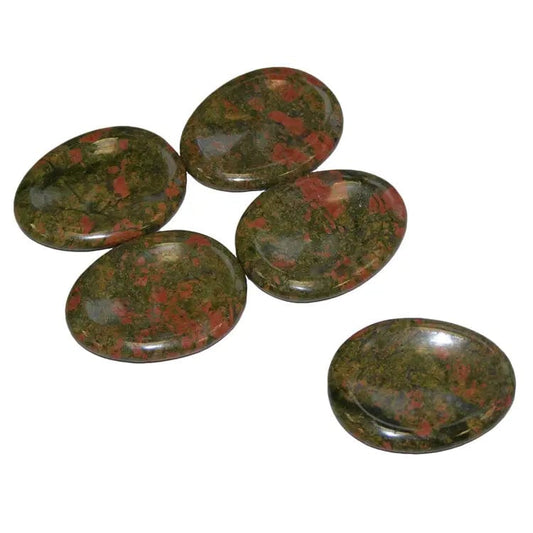 The Hare and The Moon Crystals Unakite Worry Stone - Stone of Self Worth and Moving Forward - Worry29