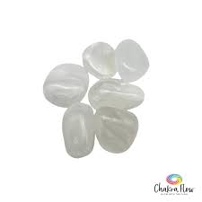 The Hare and the Moon Crystals White Aragonite Tumble Stone - The Stone of Purification