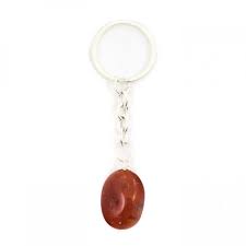 The Hare and The Moon Keyrings Carnelian Tumble Stone Keyring - Stone of Warmth and Energy - KR16