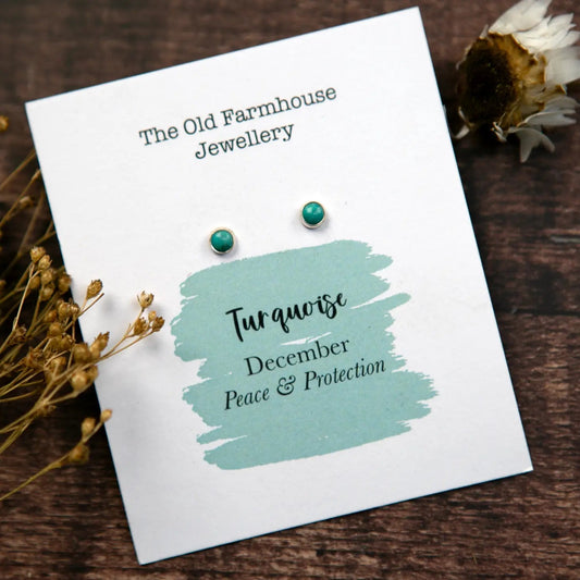 The Old Farmhouse Jewellery Earrings Birthstone Stone Setting Studs - BSOF1