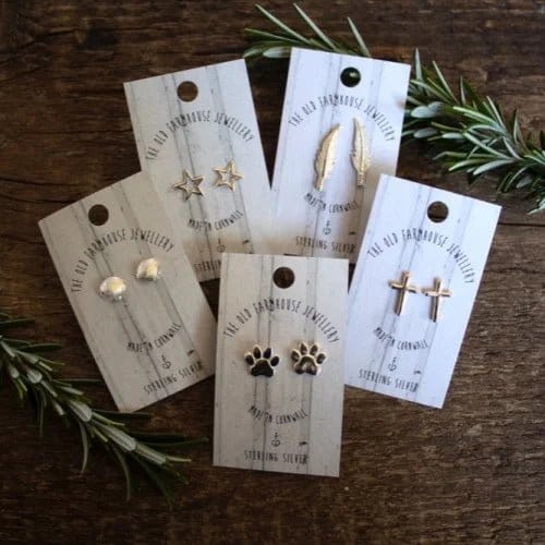 The Old Farmhouse Jewellery Earrings Mini Sterling Silver Studs - OLFA1