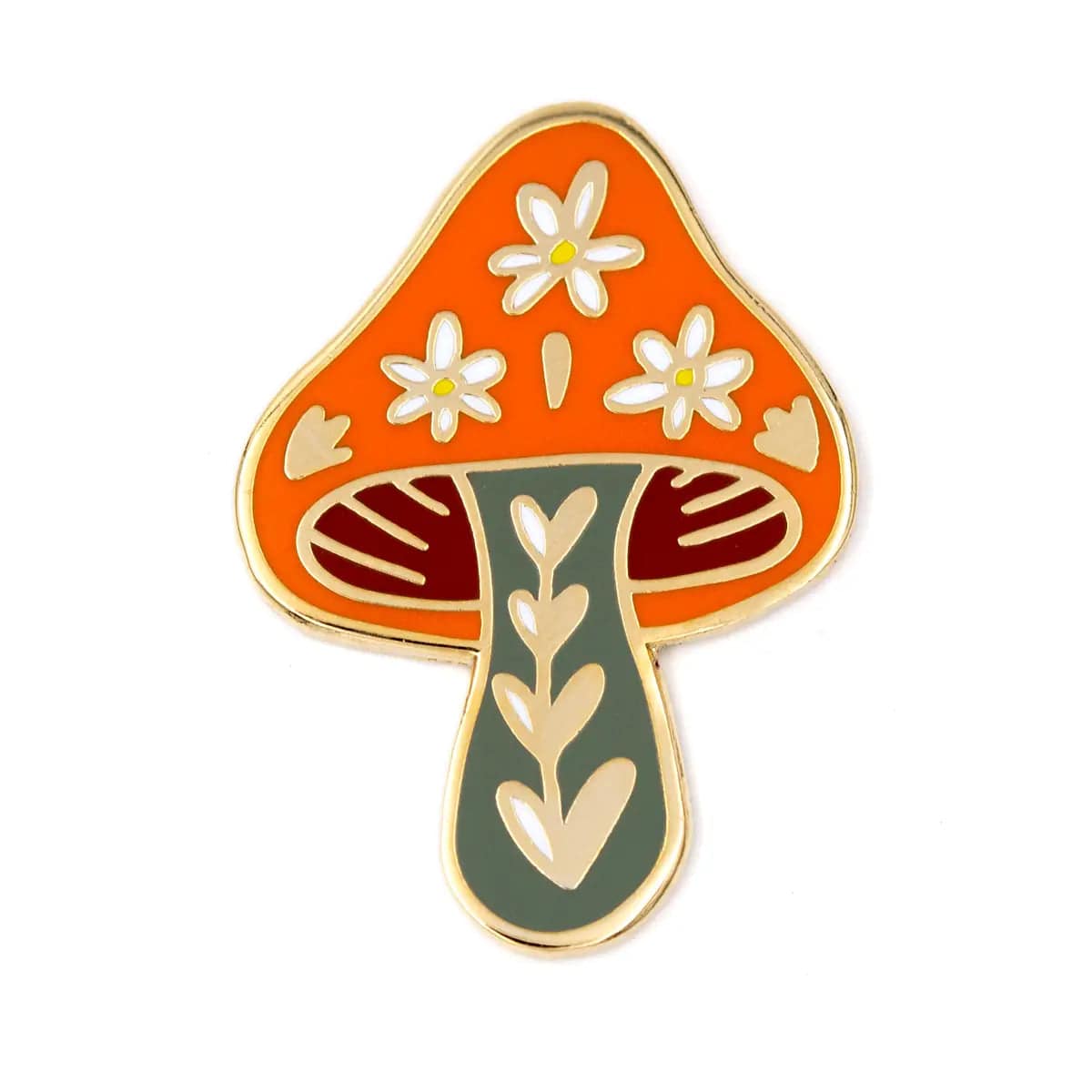 These Are Things Pin Badges & Brooches Floral Mushroom Enamel Pin