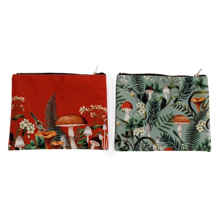 Jones Home & Gift Toiletry Bags 20CM FOREST MUSHROOM MAKEUP BAG - 5024418588290