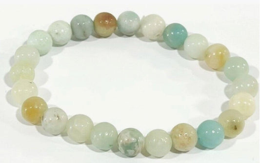 Wise Skies Bracelets Amazonite Brazil Crystal Healing Bracelet  - Stone of Courage and Truth - MS1418