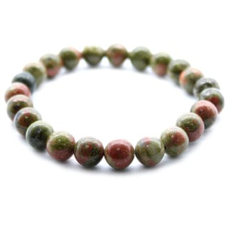 Ancient Wisdom Bracelets Unakite Green Jasper Power Bead Bracelet - CS1173