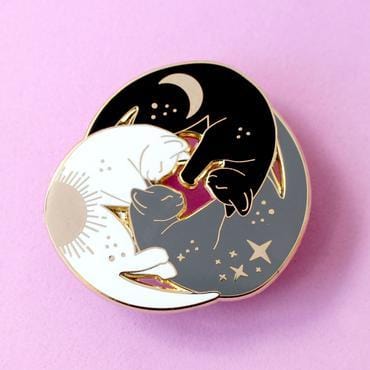 Glitterpunk Pin Badges & Brooches Trio of Cats Enamel Pin - GP3