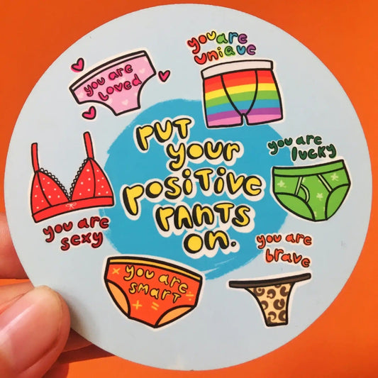 Grow Up Gaby Coasters Positive Pants Round Coaster