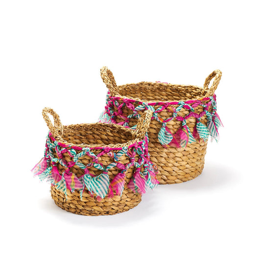 Matt Boomie Jewellery Storage Sari Macrame Storage Baskets