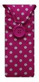 Miss Pretty London Glasses Cases Pink and White Spots Print Glasses Case