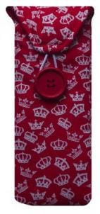 Miss Pretty London Glasses Cases Red British Crowns Print Glasses Case