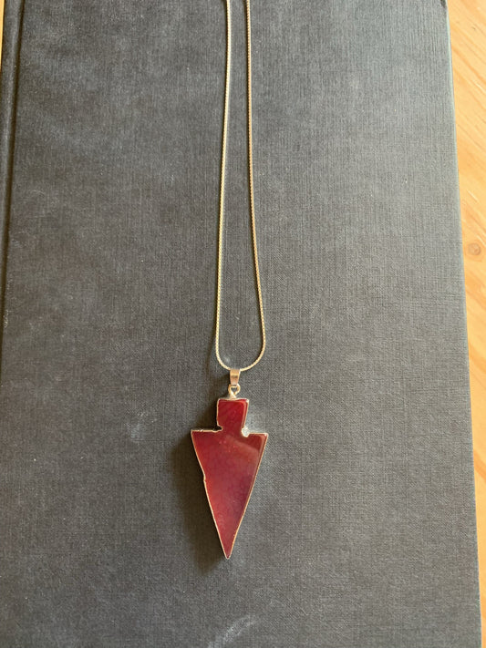 Miss Pretty London Necklaces Red Arrow Agate Pendent Necklace - mpl094