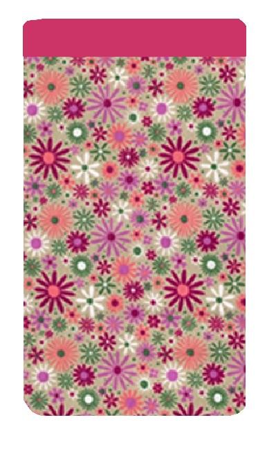 Miss Pretty London Phone Socks Pink Retro Daisy Print Mobile Phone Sock Pouch