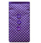 Miss Pretty London Phone Socks Purple Polka Dot Print Mobile Phone Sock Pouch