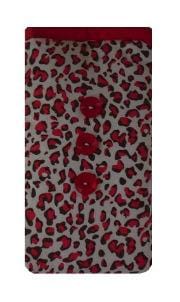 Miss Pretty London Phone Socks Red Animal Print Mobile Phone Sock Pouch