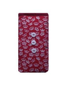 Miss Pretty London Phone Socks Red British Crowns Print Mobile Phone Sock Pouch