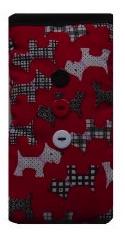 Miss Pretty London Phone Socks Red Scottie Dogs Print Mobile Phone Sock Pouch