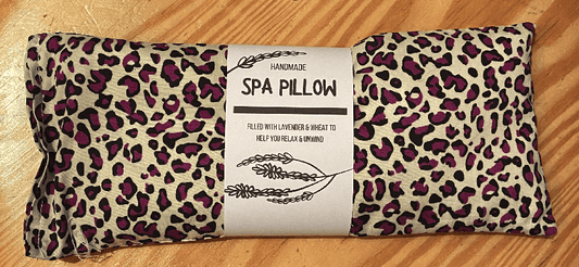 Miss Pretty London Skincare Purple Animal Print Handmade Heatable Lavender and Wheat Spa Pillow