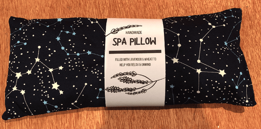 Miss Pretty London Skincare Star Constellation Print Handmade Heatable Lavender and Wheat Spa Pillow - SP002