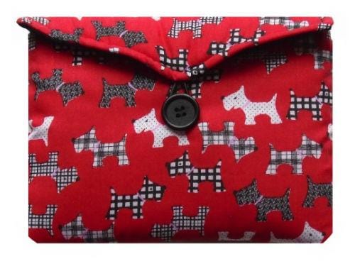 Miss Pretty London Tablet Cases Red Scottie Dogs Print Tablet Bag