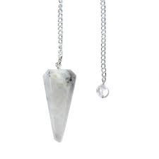 Miss Pretty London UK Limited Crystals Rainbow Moonstone Pendulum - The Stone of Feminine Energy