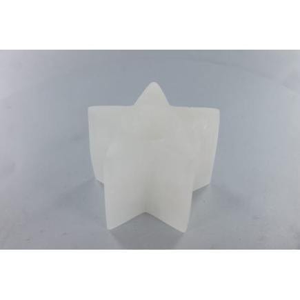 Miss Pretty London UK Limited Crystals Selenite Star Candle Holder - Stone of Cleansing & Neutralising - GCHMSTS