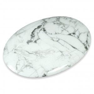 Miss Pretty London UK Limited Crystals White Howlite Palm Stone - Stone of Clearing and Calming the Mind - PS83