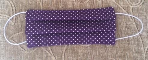 Miss Pretty London UK Limited face Mask Purple Polka Dot Print Face Mask