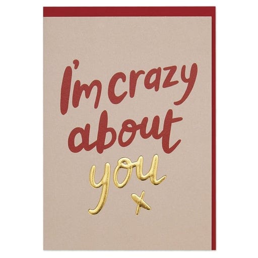 Raspberry Blossom Cards I'm crazy about you' Valentine's Day Greeting Card - WHM29