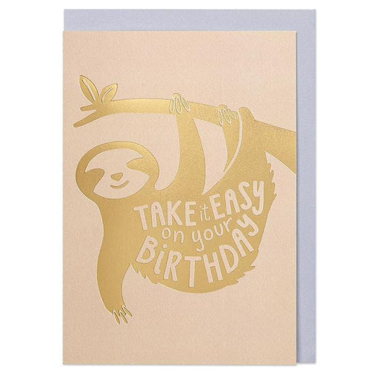 Raspberry Blossom Cards Take it easy on your Birthday Greeting Card - SAC038