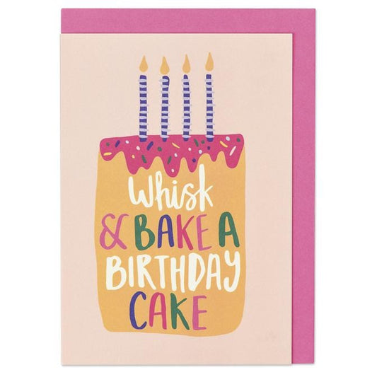 Raspberry Blossom Cards Whisk & bake a Birthday cake! Greeting Card - HEY002