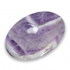 The Hare and The Moon Crystals Chevron Amethyst Palm Stone - Stone of Healing and Beauty - PS451