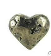 The Hare and The Moon Crystals Pyrite Heart - Stone of Power, Luck and Protection