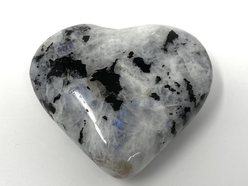 The Hare and The Moon Crystals Rainbow Moonstone Heart - The Stone of Feminine Energy - HR389