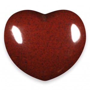 The Hare and The Moon Crystals Red Jasper Heart - Stone of Strength and Courage - Har35