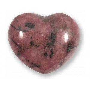 The Hare and the Moon Crystals Rhodonite Heart Stone - Stone of Love & Discovery - HS433