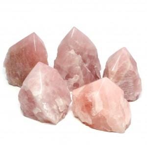 The Hare and The Moon Crystals Rose Quartz Generator Point - Stone of Love and the Heart - GP2