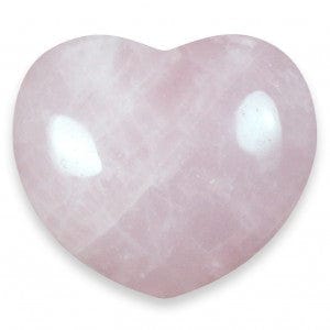 The Hare and the Moon Crystals Rose Quartz Heart Stone - Stone of Love and the Heart - HAR96