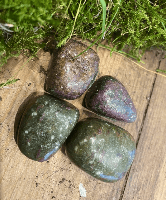 The Hare and The Moon Crystals Ruby Zoisite Tumble Stone - The Stone of Understanding - TS344