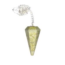 The Hare And The Moon Crystals Serpentine Pendulum Stone - The Stone of Activation & Alignment