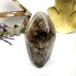 The Hare and The Moon Crystals Smokey Quartz Polished Cut Base - BAC4