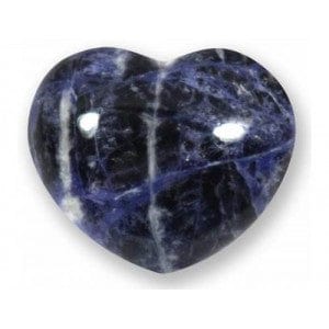 The Hare and The Moon Crystals Sodalite Heart Stone - Stone of Perception and Awareness - HR132