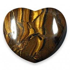 The Hare and The Moon Crystals Tiger's Eye Heart - Stone of Sociability and Practicality - HT15