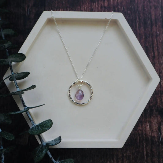 The Old Farmhouse Jewellery Necklaces Semi Precious Nugget Amethyst Necklace - TOFA27