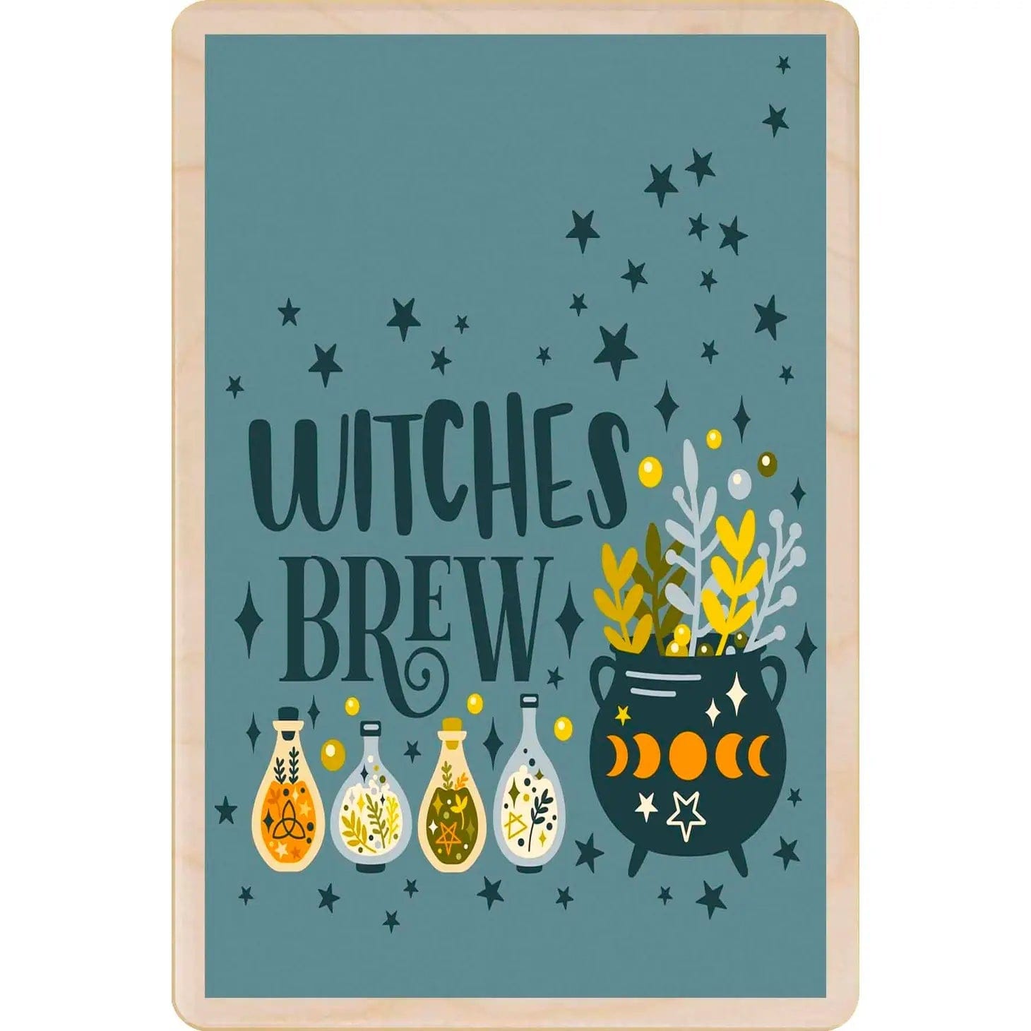 The Wooden Postcard Company Cards Witches Brew wooden postcard (Greeting Card) - WP6